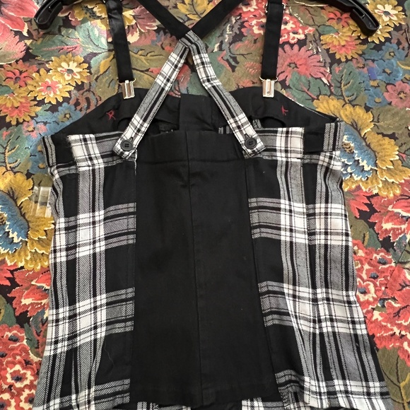 Tripp NYC Plaid Corset Top with Suspender straps. - Picture 3 of 3